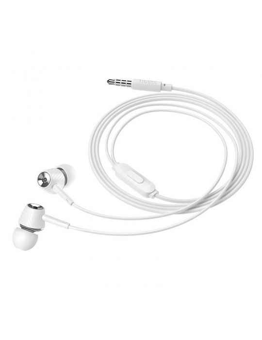 Handsfree casti in-ear hoco m70 cu microfon 3.5 mm alb Phone accessories - 1