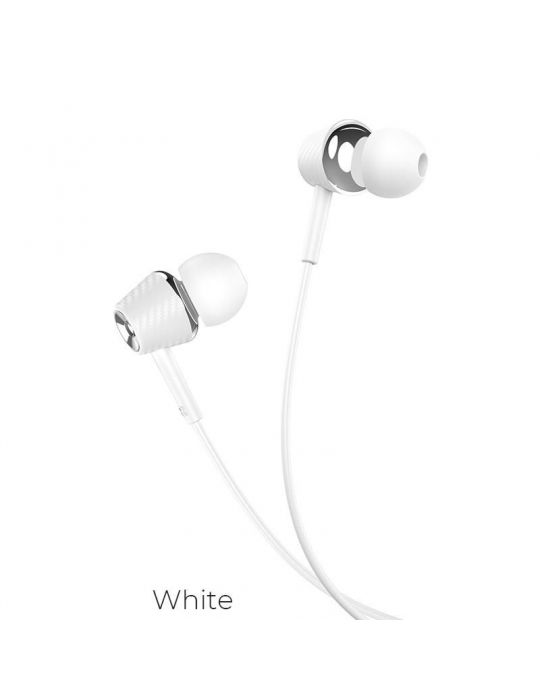 Handsfree casti in-ear hoco m70 cu microfon 3.5 mm alb Phone accessories - 1