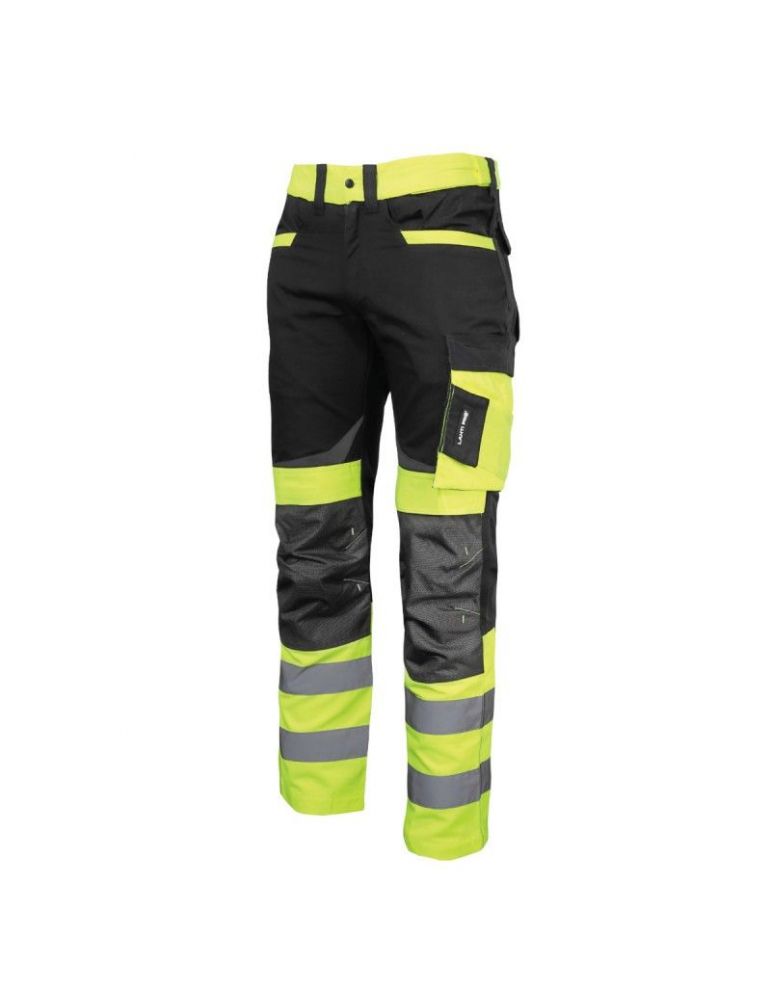 Pantalon reflectorizant slim-fit / verde - xl