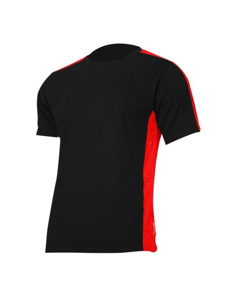 Tricou bumbac multicolor / negru-rosu - 2xl