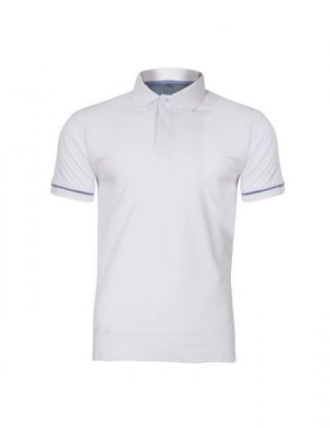 Tricou bumbac polo / alb - m - Tik.ro