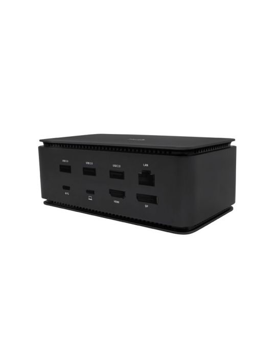 i-tec Metal USB4DUALDOCK100W stații de andocare și replicatoare de porturi pentru calculatoare portabile Prin cablu USB4 Negru