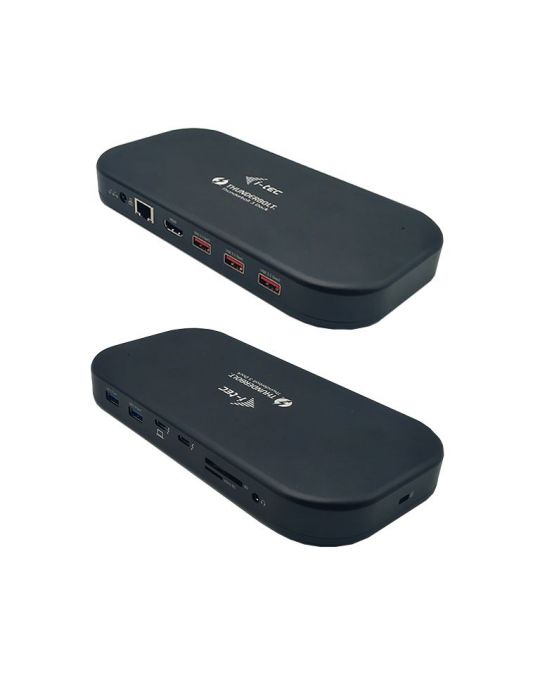 i-tec TB3HDMIDOCKPD stații de andocare și replicatoare de porturi pentru calculatoare portabile Prin cablu Thunderbolt 3 Negru