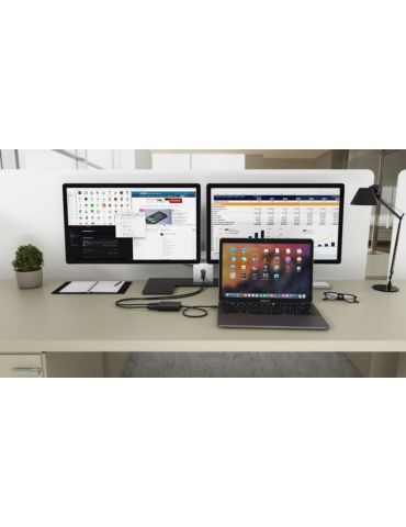 i-tec C31DUAL4KDP adaptor grafic USB 3840 x 2160 Pixel Negru