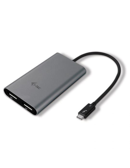 i-tec TB3DUAL4KDP adaptor grafic USB 5120 x 2880 Pixel Gri