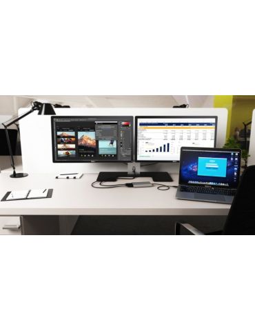i-tec TB3DUAL4KDP adaptor grafic USB 5120 x 2880 Pixel Gri