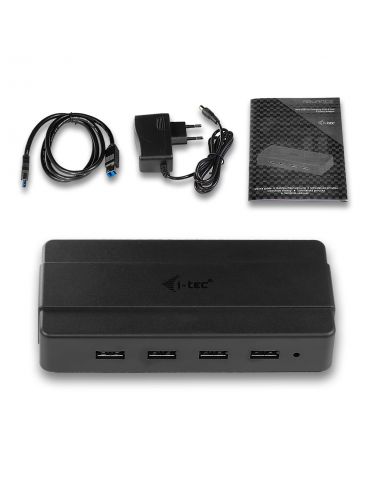 i-tec U3HUB445 hub-uri de interfață USB 3.2 Gen 1 (3.1 Gen 1) Type-B 5000 Mbit s Negru