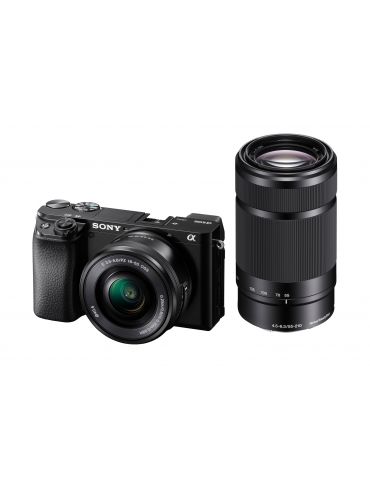 Sony α 6100 + 16-50mm MILC 24,2 MP CMOS 6000 x 40000 Pixel Negru