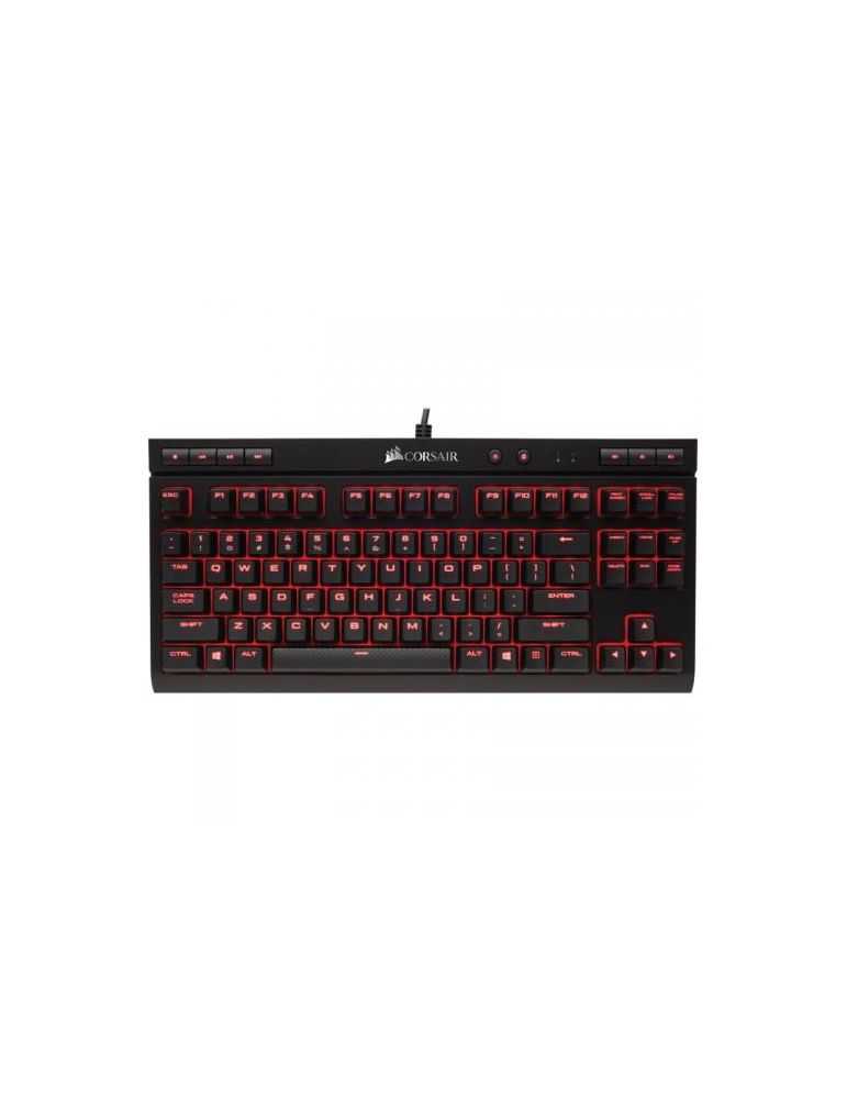 Tastatura Corsair K63 Compact Red LED Cherry MX Red, USB, Black