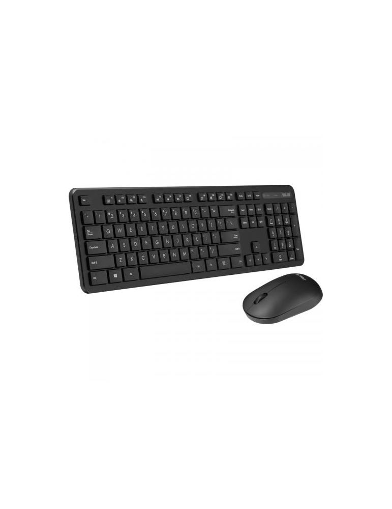 Kit wireless Tastatura Asus CW100, USB, Black + Mouse Optic, USB, Black