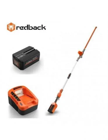 Redback Pachet E920D+EP60+EC50 Trimmer de gard viu extensibil 40V 2400mm 520mm acumulator 40V/6Ah incarcator 40V/5A Redback - 1 - Tik.ro