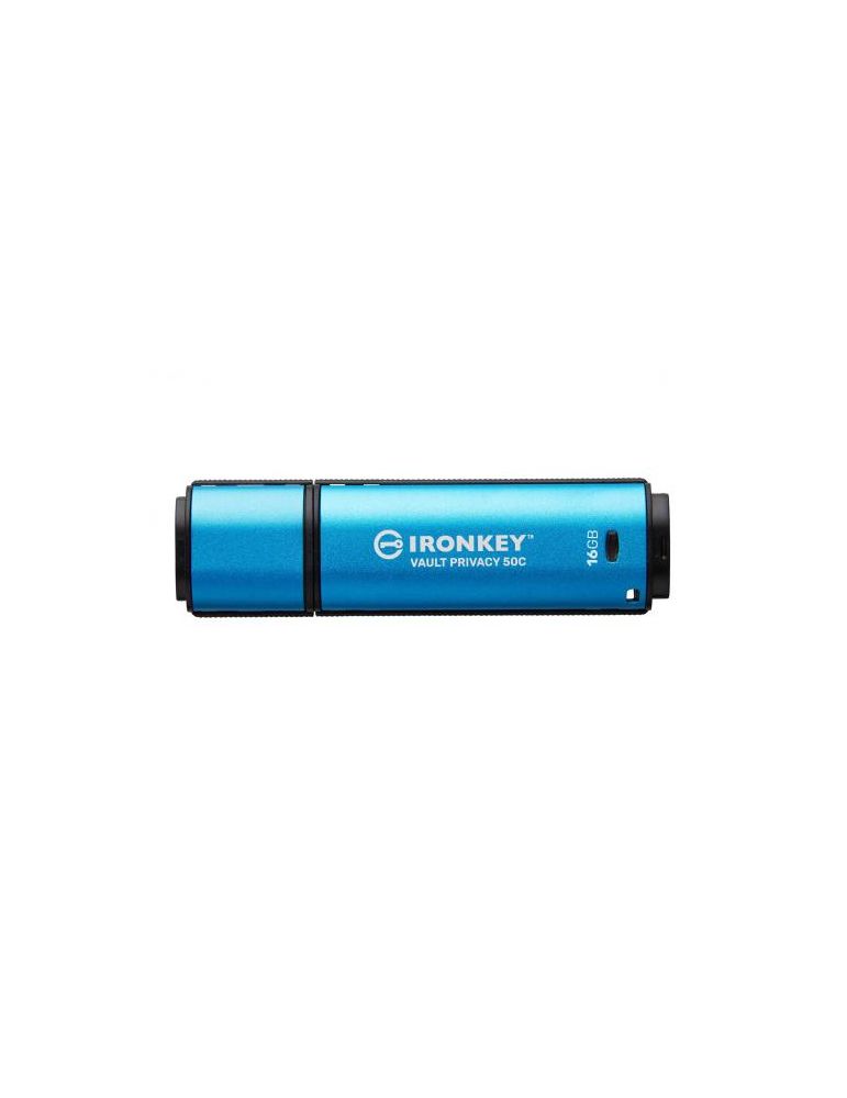 Stick Memorie Kingston IronKey Vault Privacy 50C, 16GB, USB-C, Blue