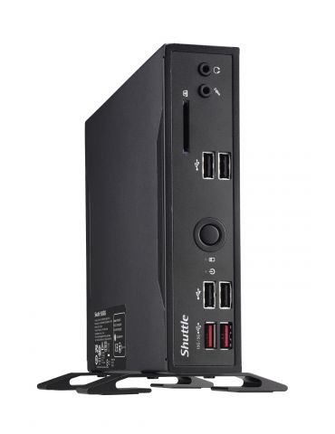 Shuttle DS20U3V2 sistem barebone Dimensiune carcasă PC 1.3L Negru Intel SoC i3-10110U 2,1 GHz