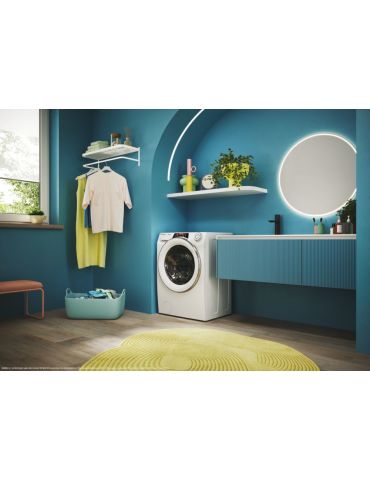 Candy RapidÓ ROW4856DWMCT 1-S uscătoare pentru mașini de spălat De sine stătător Încărcare frontală Alb D