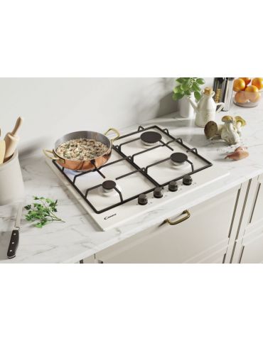 Candy CHW6BR4WGTWA Alb Încorporat 59.5 cm Gaz 4 zonă(e)