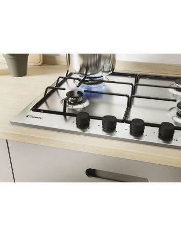 Candy Idea CM6PBRX 4U2 Din oţel inoxidabil Încorporat 63 cm Gaz 4 zonă(e)