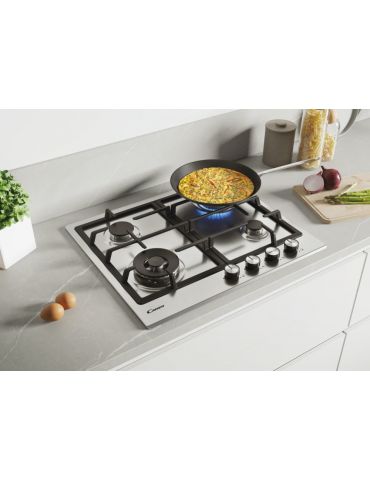 Candy CHG6BF4WEX Din oţel inoxidabil Încorporat 59 cm Gaz 4 zonă(e)