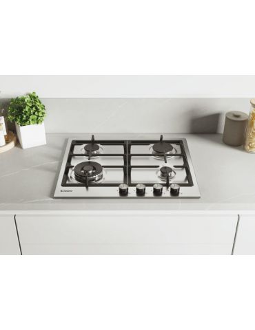 Candy CHG6BF4WEX Din oţel inoxidabil Încorporat 59 cm Gaz 4 zonă(e)