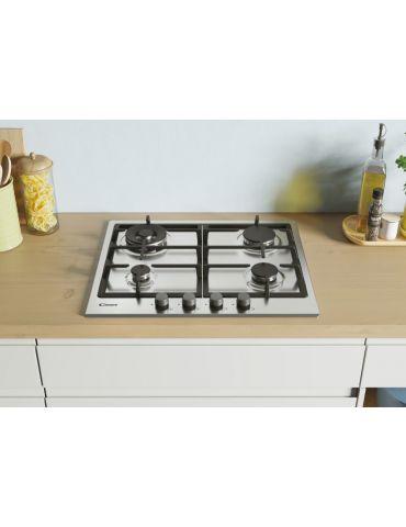 Candy Timeless CHG6BR4WX Din oţel inoxidabil Încorporat Gaz 4 zonă(e)