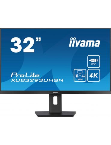 iiyama ProLite XUB3293UHSN-B5 monitoare LCD 80 cm (31.5") 3840 x 2160 Pixel 4K Ultra HD Negru - Tik.ro