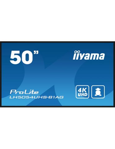 iiyama LH5054UHS-B1AG Afișaj Semne Panou informare digital de perete 125,7 cm (49.5") LCD Wi-Fi 500 cd m² 4K Ultra HD Negru - Tik.ro