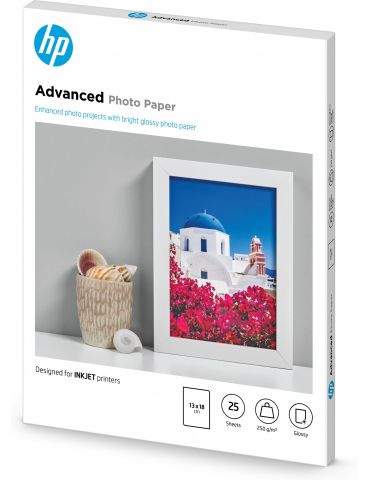 HP Hârtie foto lucioasă Advanced - 25 coli 13 x 18 cm fără chenar