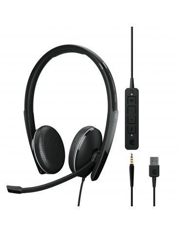 EPOS | SENNHEISER ADAPT 165T USB II Căști Prin cablu Bandă de fixare pe cap Birou Call center USB Tip-A Negru