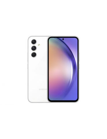 Samsung Galaxy A54 5G SM-A546B DS 16,3 cm (6.4") Dual SIM hibrid Android 13 USB tip-C 8 Giga Bites 128 Giga Bites 5000 mAh Alb