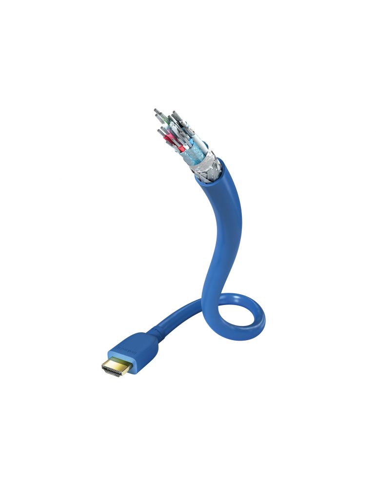 Cablu Inakustik, hdmi-hdmi, v2.0, 3m, albastru