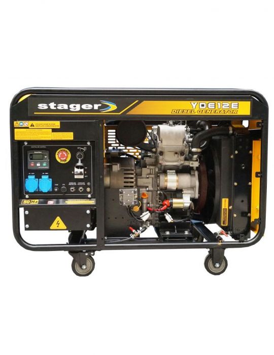 Stager YDE12E Generator open frame 10kW monofazat diesel pornire la cheie Stager - 1