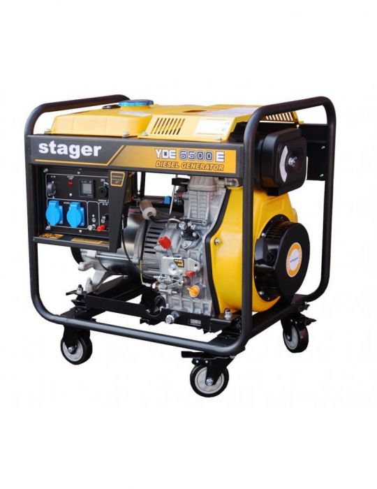 Stager YDE6500E Generator open frame 4.5kW monofazat diesel pornire la cheie Stager - 1
