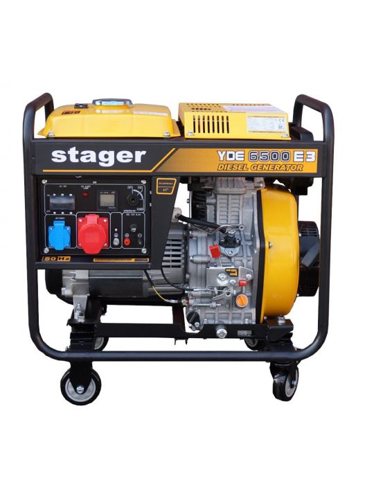 Stager YDE6500E3 Generator open frame 5.5kW trifazat diesel pornire la cheie Stager - 1