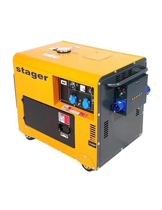 Stager DG 5500S+ATS Generator insonorizat diesel monofazat 4.2kW 3000rpm incl. automatizare Stager - 1