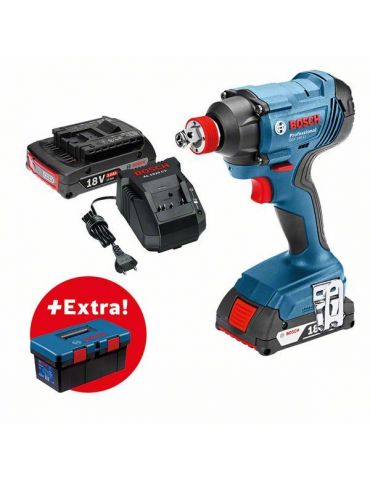 Bosch GDX 180-LI Masina de insurubat cu impact cu acumulator 18V +  2 x Acumulatori GBA 18V 3.0Ah + Toolbox PRO Bosch - 1 - Tik.ro