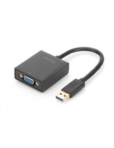 Adaptor ASSMANN, USB 3.0 - VGA, Black Digitus - 1 - Tik.ro