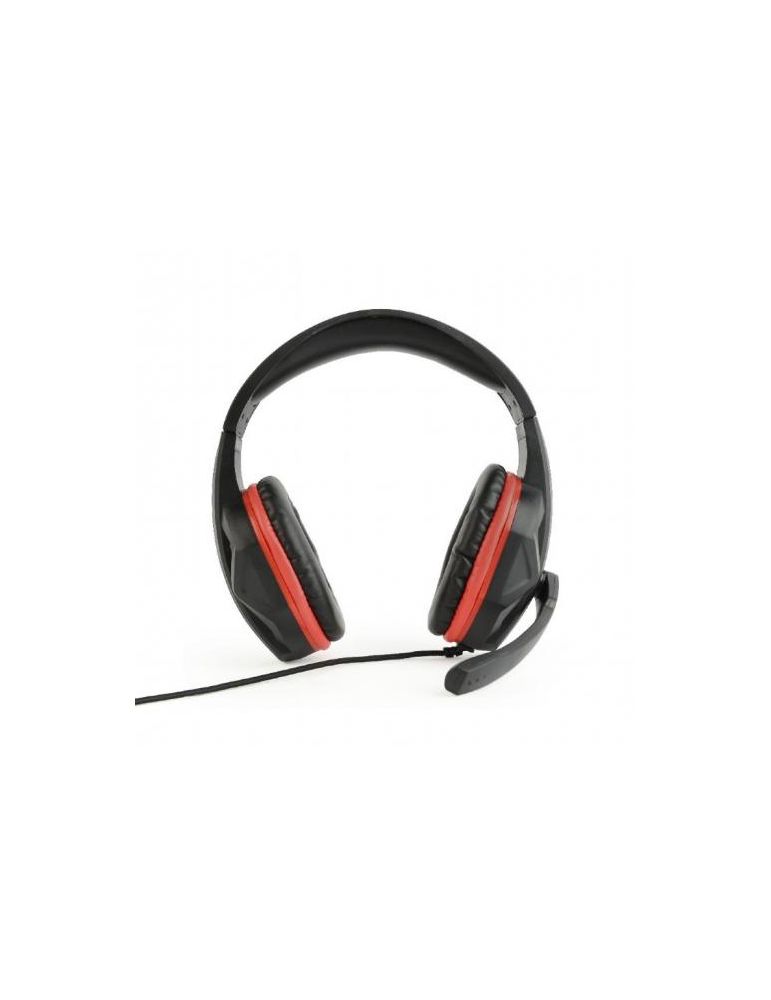 Casti cu microfon Gembird GHS-03, Black-Red