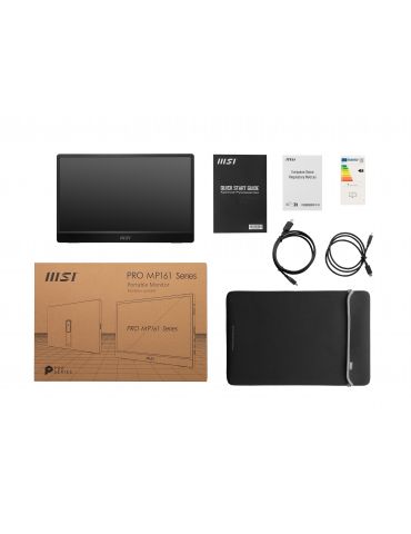 MSI Pro MP161 monitoare LCD 39,6 cm (15.6") 1920 x 1080 Pixel Full HD LED Negru