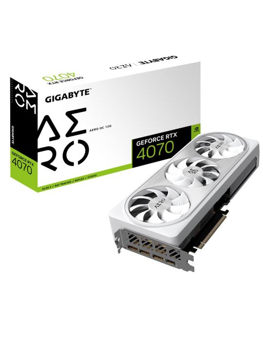 Gigabyte GV-N4070AERO OC-12GD plăci video NVIDIA GeForce RTX 4070 12 Giga Bites GDDR6X