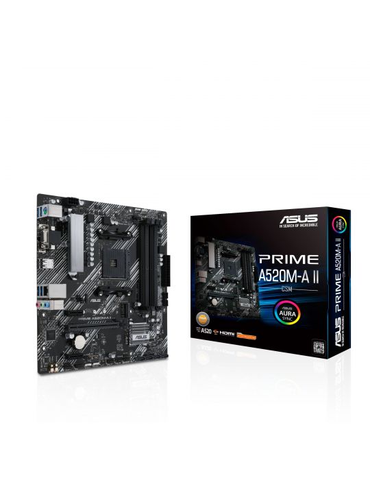 ASUS PRIME A520M-A II CSM plăci de bază AMD A520 Mufă AM4 micro-ATX
