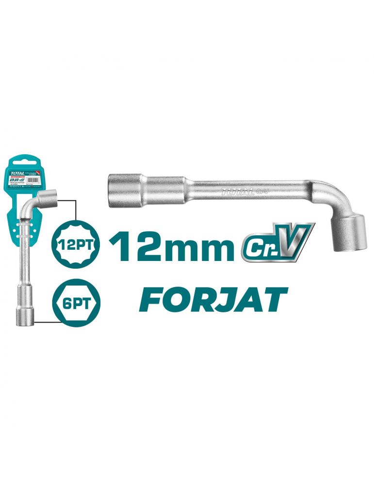Total - cheie tubulara tip l - 12mm (industrial)