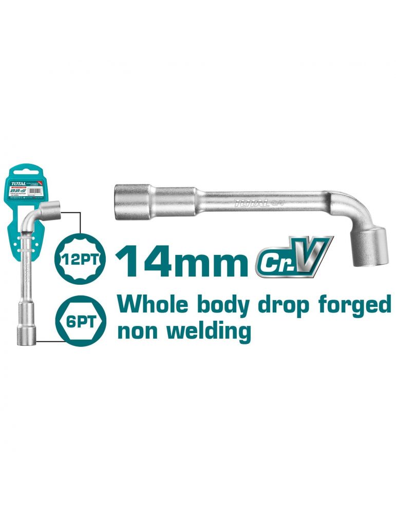Total - cheie tubulara tip l - 14mm (industrial)