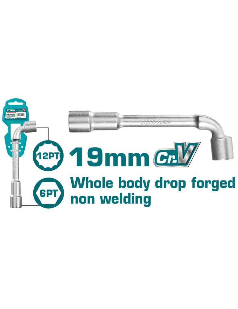 Total - cheie tubulara tip l - 19mm (industrial)