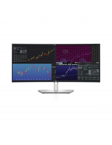 DELL UltraSharp U3824DW 96,5 cm (38") 3840 x 1600 Pixel Wide Quad HD+ LCD Negru, Argint