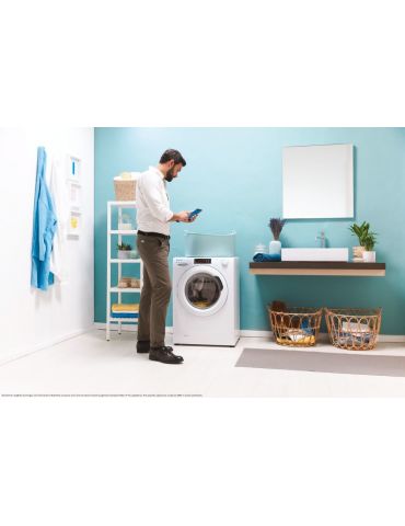 Candy Smart Pro CSOW 4965TWE 1-S uscătoare pentru mașini de spălat De sine stătător Încărcare frontală Alb E