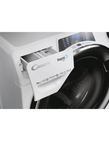 Candy RapidÓ PRO RP 4146BWMBC 1-S mașini de spălat Încărcare frontală 14 kilograme 1400 RPM A Alb