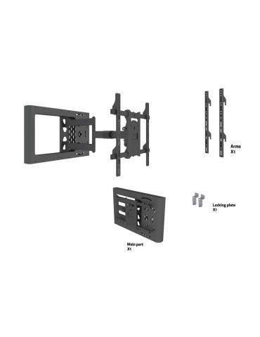 Multibrackets 0198 sistem montare TV 177,8 cm (70") Negru