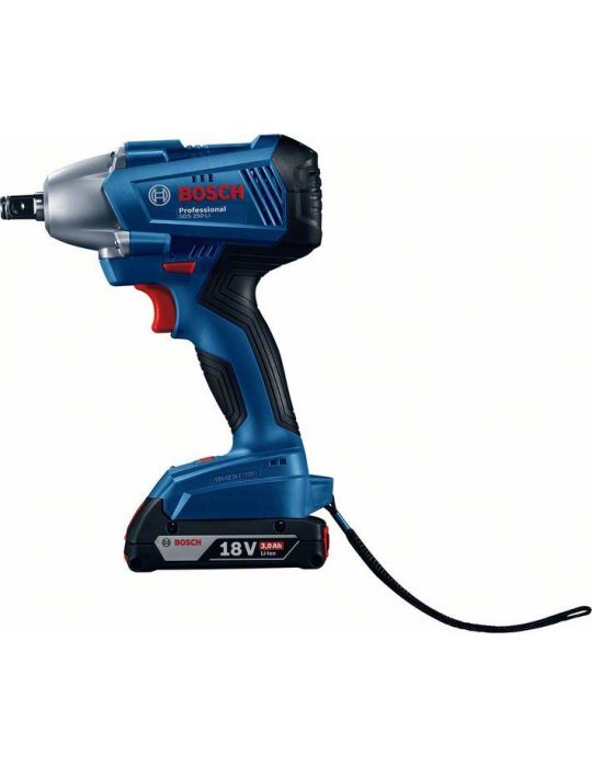 Bosch GDS 250-LI Masina de insurubat cu impact cu acumulator 18V250Nm + 2 x Acumulatori GBA 18 V 3.0Ah + Incarcator AL 1820 CV +