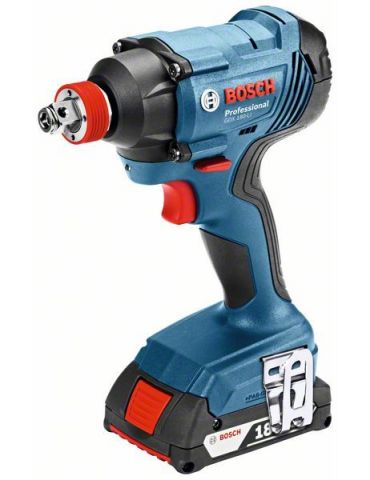 Bosch GDX 180-LI Masina de insurubat cu impact cu acumulator 180 Nm + 2 x Acumulatori GBA 18V 3.0Ah + Incarcator AL 1820 CV +  V - Tik.ro