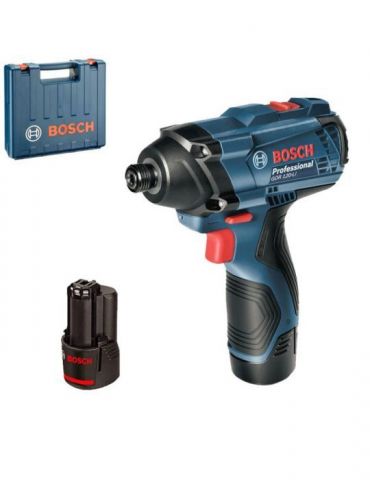 Bosch GDR 120-LI Masina de insurubat cu impact cu acumulator + 2 x Acumulatori Li-ion 1.5Ah + Incarcator AL 1215 CV + Valiza pro