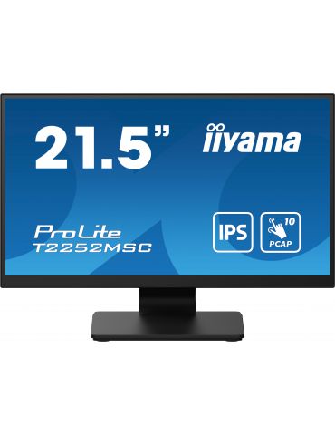 iiyama ProLite T2252MSC-B2 monitoare LCD 54,6 cm (21.5") 1920 x 1080 Pixel Full HD Ecran tactil Negru - Tik.ro